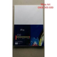 Xấp 10 tờ giấy vẽ màu dầu Oil Painting paper CHEE WAH MALAYSIA khổ A3 ĐL 240gsm