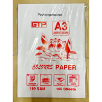 Xấp 100 Tờ Giấy Bìa A3 Trắng Cứng