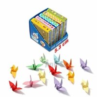 Xấp 80 tờ giấy gấp hạc anime nhiều màu 5,3cm