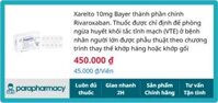 Xarelto 10mg Bayer 1 vỉ x 10 viên – Điều trị huyết khối tĩnh mạch