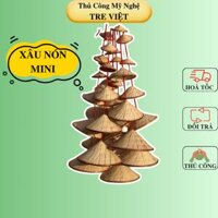 Xâu nón lá mini trang trí phong cách đồng quê - Xâu 5 nón lá mini