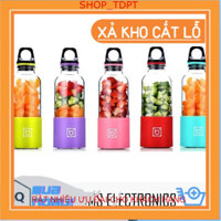 🍍XAY ĐƯỢC ĐÁ🍍 Máy Xay Sinh Tố, Máy Say Sinh Tố Cầm Tay Mini Sạc Pin 4 Lưỡi BINGO JUICER CUP 500Ml