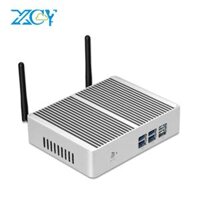Xcy fanless Mini PC Intel Core I7 4500U i5 4200U i3 4010U màn hình VGA Windows 10 HDMI 300Mbps Wi-Fi Gigabit Ethernet Linux HTPC