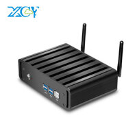 XCY Fanless Mini PC Intel Core i7 5500U Win Linux HDMI VGA WiFi Gigabit Ethernet 8x USB Ports HTPC Thin Client