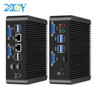 XCY Fanless Mini PC Intel Celeron J4125 DDR4 M.2 SSD RS232/485 2x LAN GPIO mPCIE 4G LTE 8x USB LVDS HDMI TPM 2.0 Win 11