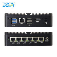 XCY Fanless Mini PC Router 12th Gen Intel Celeron J6412 Processor 6x Intel i226V 2.5G LAN Support Win Linux OpenWrt