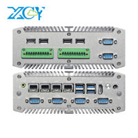 XCY Industrial Mini PC i7-8565U 4x Intel i211AT Ethernet 6x COM DB9 8x USB GPIO LVDS Support WiFi 4G IoT Win10/11 Linux