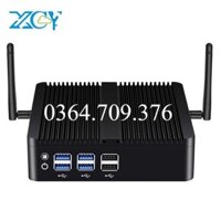 Xcy không quạt Mini PC Intel Core I7 4500U i5 4200U cổng USB 8x hiển thị VGA Ethernet Gigabit Ethernet