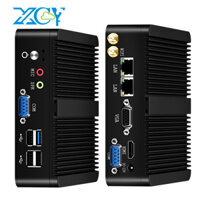 Xcy Mini PC Intel Celeron J1900 Quad-Cores 2.0Ghz 2X RS232 2X Lan Windows 10 Linux nhúng IOT máy tính công nghiệp