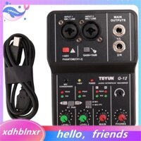 [Xdhblnxr] Card âm thanh ghi âm máy tính TEYUN Q12 2 kênh Mono 16Bit / 48KHZ Thẻ âm thanh không ổ USB 48V