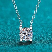 XDY-890B     Dây chuyền nữ 925 Sterling Silver, 0,5 carat/1 carat/2 carat Moissanite (bao gồm cả giấy chứng nhận), 5mm/6,5mm/8mm Zircon