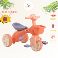 Xe 3 bánh cho bé linhankids1 xe đạp 3 bánh cho bé trai và gái 2 3 4 tuổi có nhạc giỏ xe cốp để đồ trẻ em chòi chân