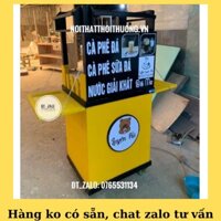 Xe Bán Cafe Bằng Gỗ Không Mái Che