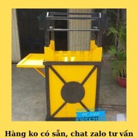 Xe Bán Cafe Bằng Gỗ Không Mái Che Màu Vàng