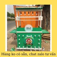 Xe Bán Cafe Bằng Gỗ Màu Xanh