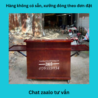 Xe Bán Cafe Mang Đi Màu Nâu Gỗ Đẹp Giá Tại Xưởng