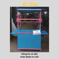 Xe Bán Cafe Mang Đi Màu Xanh Phối Hồng Trẻ Trung