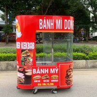 Xe bánh mì done kebab kính cong