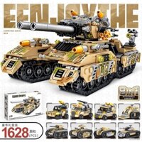 Xe bọc thép theo dõi quân sự Kids Boy Police Tương thích Lego Tank Car Toy Quà tặng