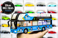Xe buýt mô hình xe bus hai tầng mui trần bằng kim loại