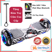 Xe cân bằng điện 2 bánh Smart Balance 6.5 inch kèm tay cầm cao cấp - Xe Điện Cân Bằng Cho Bé - Bảo Hành 12 Tháng