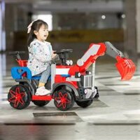 Xe cần cẩu điện máy xúc điện xe múc điện trẻ em 9988, 2-4 tuổi