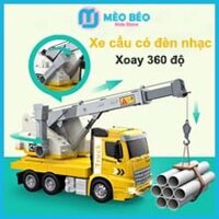 Xe cần cẩu, Xe đồ chơi to có đèn nhạc - Mèo Béo Kids Store