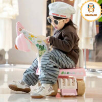 Xe cẩu máy xúc chòi chân 1288 có nhạc 2 trong 1 cho bé mẫu mới chơi vận động.