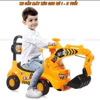 xe cẩu máy xúc chòi chân không nhạc