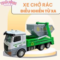 Xe chở rác đồ chơi ( Ảnh Tự Chụp).Xe chở rác-xe điều khiển từ xa mini.Xe rác đồ chơi