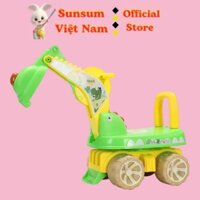 Xe chòi cẩu, xe máy xúc cho trẻ em xoay 36 độ, tải trọng 30kg