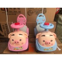 xe chòi chân cho bé hình lợn có nhạc, còi cho ebs siêu đáng yêu