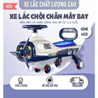 Xe chòi chân cho bé, xe lắc có nhạc có đèn cho bé mô hình máy bay cao cấp chống ồn chịu tải cao
