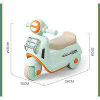 Xe chòi chân Vespa 3D có cốp có nhạc có đèn Loại I SM000001 SMQHH001