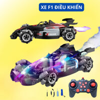 Xe công thức 1 xe F1 phun khói điều khiển cao cấp siêu to quay 360 độ có nhạc và đèn led toàn thân