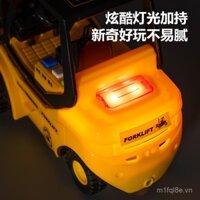 Xe công trình quán tính lớn cho trẻ em có nhạc, xe nâng, máy xúc, cần cẩu, mô hình xe đồ chơi cho bé trai