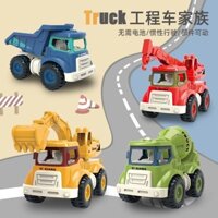 Xe Công Trình Trẻ Em Đồ Chơi Máy Xúc Xúc Đất Xe Trộn Chống Rơi Xe Làm Quán Tính Chữa Cháy Bé Trai Bê Tông3Đến6Tuổi