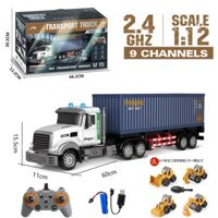 Xe container điều khiển từ xa  6 kênh - Đồ chơi điều khiển từ xa  (tặng 1 viên pin thân xe)