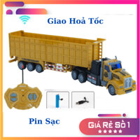 Xe Container Điều Khiển Từ Xa, Xe Tải Đầu Kéo Điều Khiển Từ Xa Sử Dụng Pin Sạc, Hộp Màu Đẹp Phù Hợp Làm Quà Cho Bé