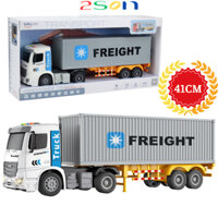 Xe Container, Xe Đầu Kéo 2SON Siêu To Dài 41CM, Có Nhạc Đèn, Tặng Kèm Pin, XC01