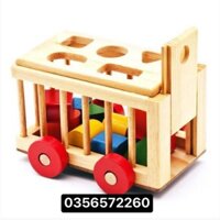 Xe cũi thả hình| Có bánh xe và dây kéo| 5 loại hình khối| THIẾT BỊ TRƯỜNG HỌC LAN HƯƠNG