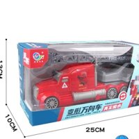 Xe cứu hỏa biến hình thành robot, chuyển động xoay 360 độ, có thang cứu hộ phun nước chạy pin