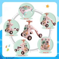 Xe đa năng 5trong1 Baby Walker: Bàn đồ chơi,bảng treo,xe scooter,xe chòi chân,xe tập đi