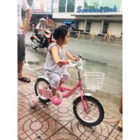 xe đạp 14inch cho bé gái 3-5 tuổi ( ảnh shop tự chụp)