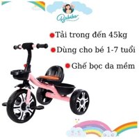 Xe đạp 3 bánh cho bé, xe 3 bánh có ghế da và hộp đựng đồ đằng sau phong cách ( cho bé từ 1 đến 7 tuổi)