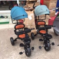 Xe đạp 3 bánh có mái che hàng cao cấp. Có cần điều hướng và đệm yên - tựa lưng