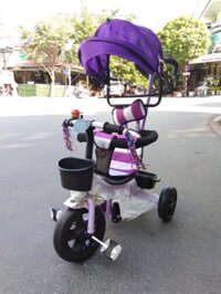 Xe đạp 3 bánh có mái che và cây đẩy