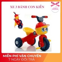 Xe đạp 3 bánh con kiến bánh phát sáng có đèn,giữ thăng bằng cho bé tập đi, xe đồ chơi cho bé