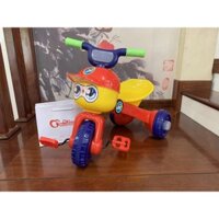 Xe đạp 3 bánh con kiến bánh phát sáng có đèn, giữ thăng bằng cho bé tập đi.