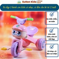 Xe đạp 3 bánh con kiến có đèn, có nhạc vui nhộn cho bé từ 2 tuổi